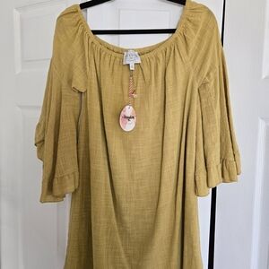 Hayden Mustard Off-Shoulder Blouse